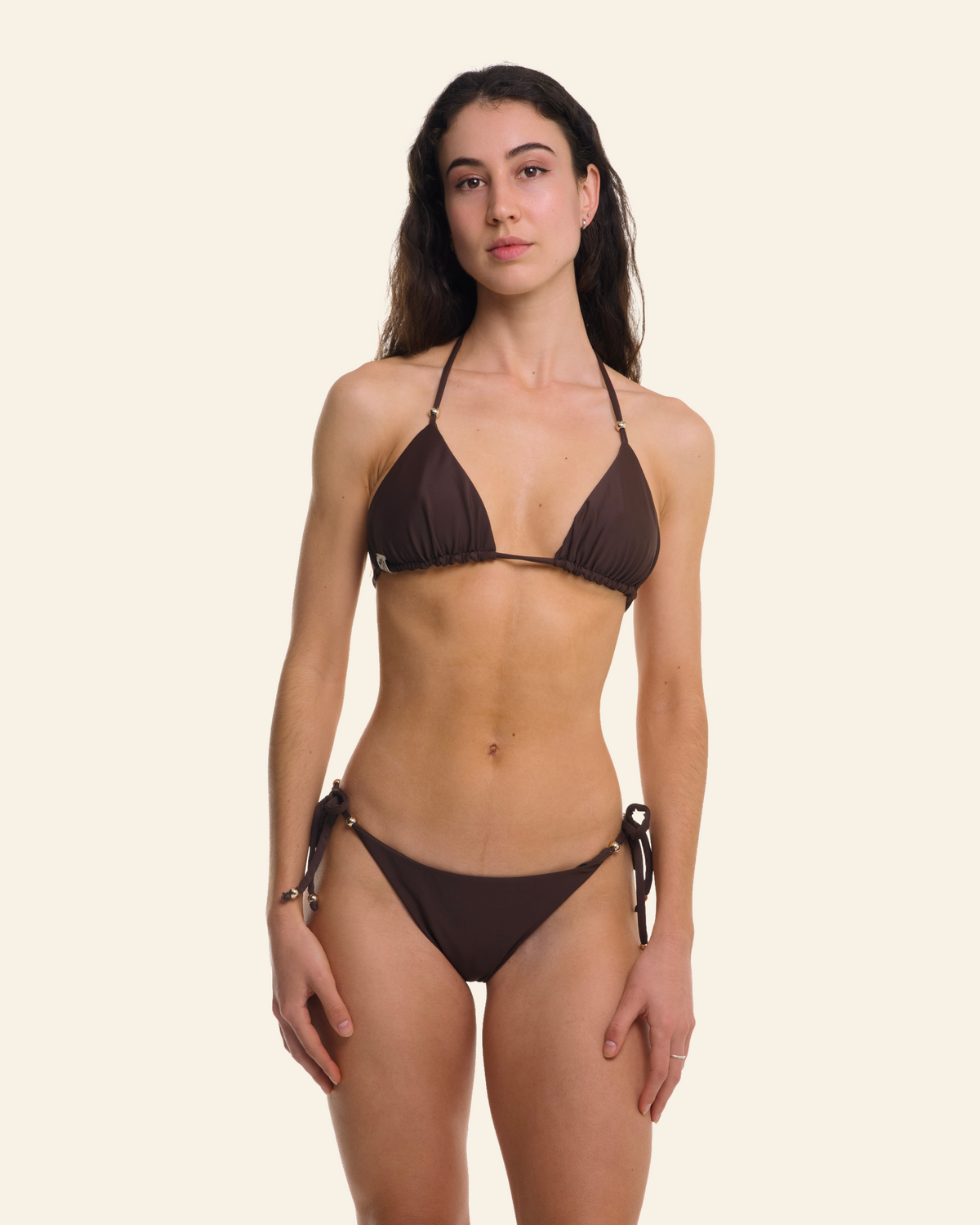 Mocha Miami Bikini Top